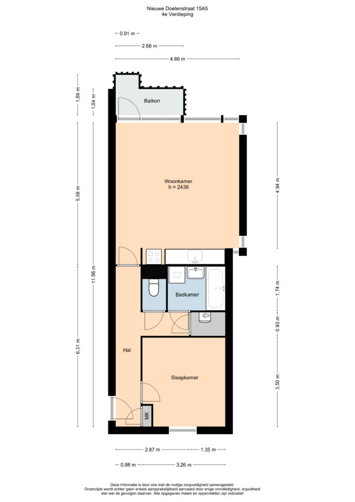 Plattegrond, Nieuwe Doelenstraat 15-5