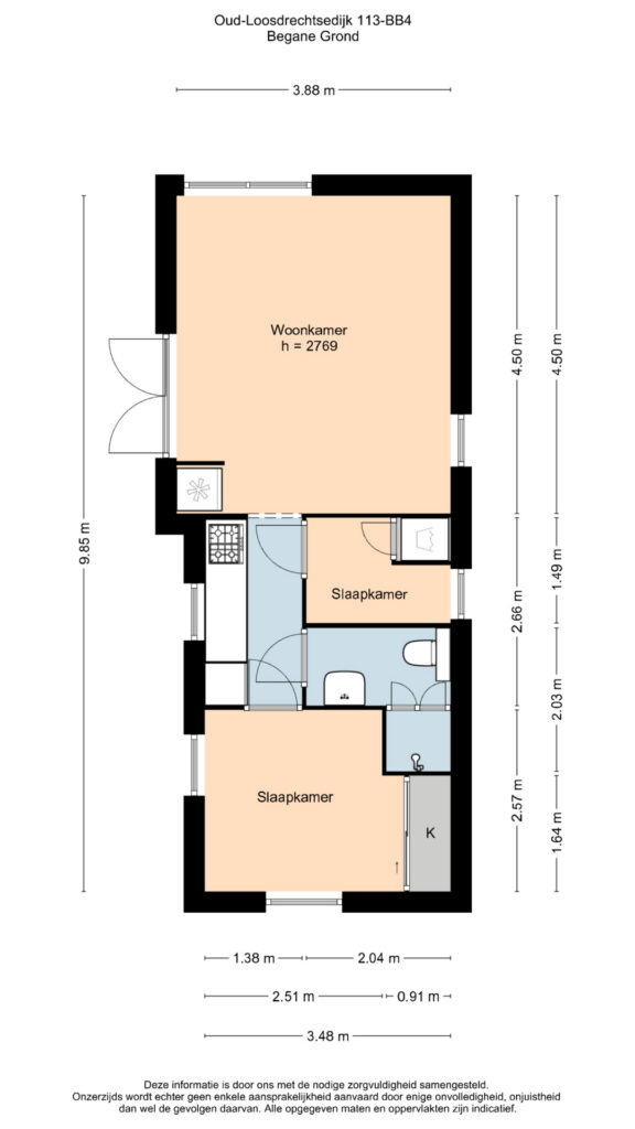 Plattegrond 3, Oud-Loosdrechtsedijk 113c BB4