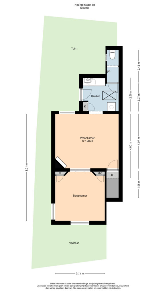 Plattegrond 2, Naarderstraat 88A