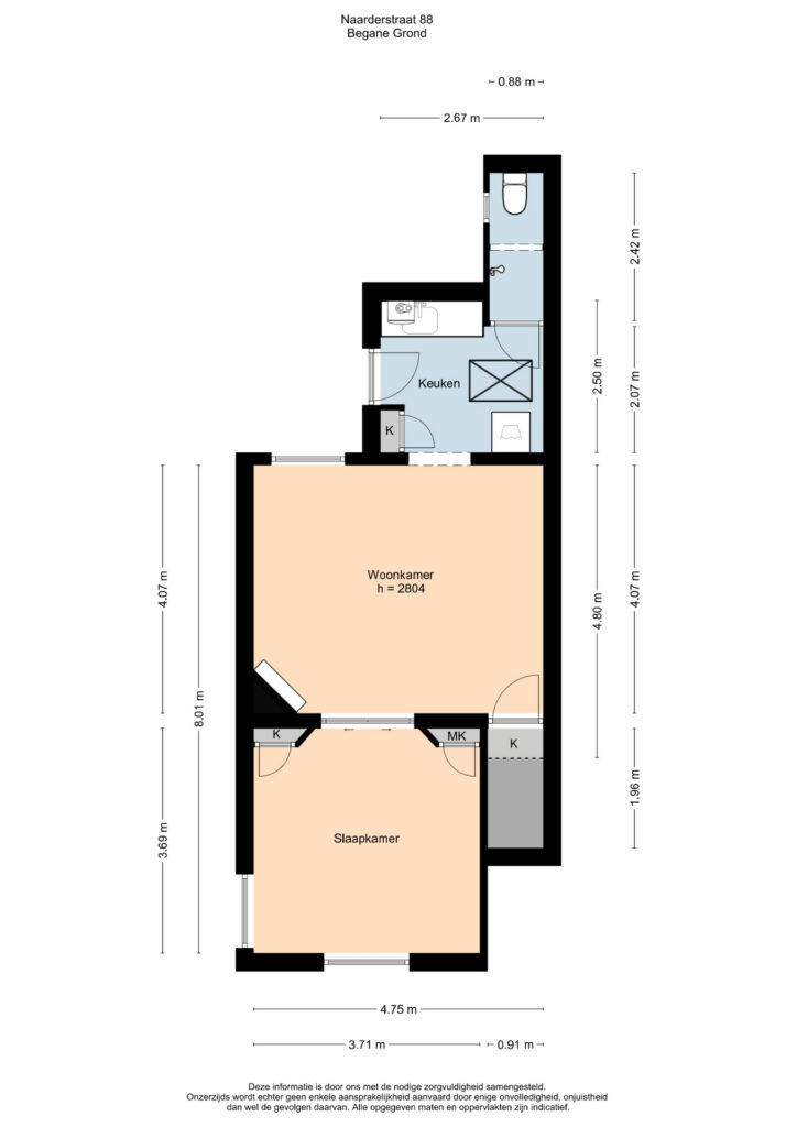 Plattegrond 5, Naarderstraat 88A