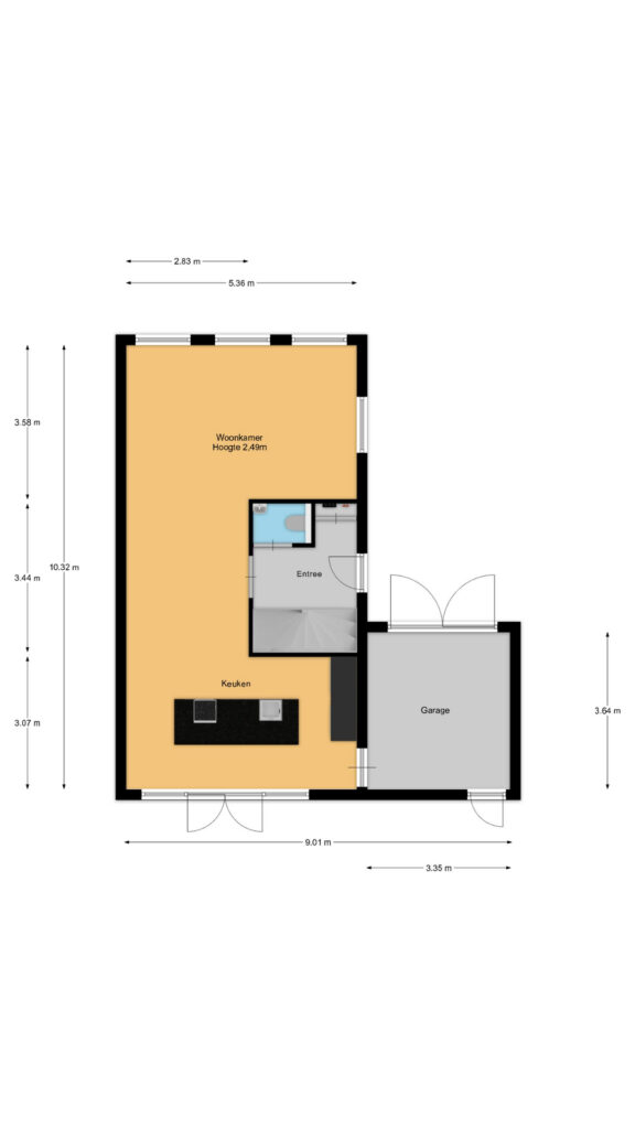 Plattegrond, J.H.Burgerlaan 26