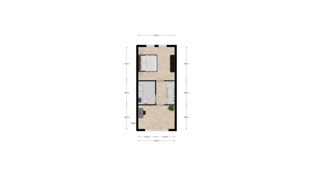 Plattegrond, Achter St. Vitus 13B