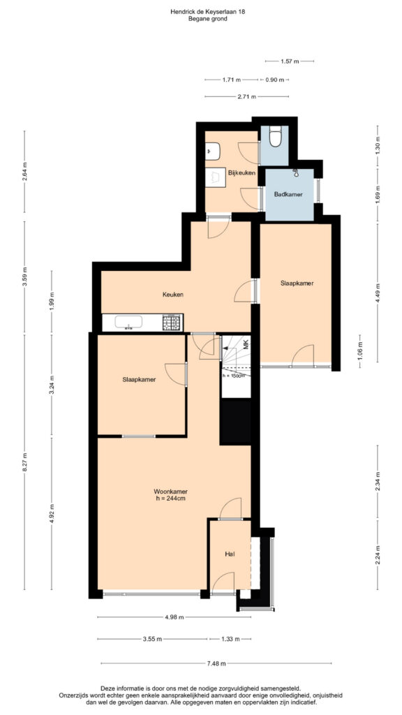 Plattegrond 2, Hendrick de Keyserlaan 18