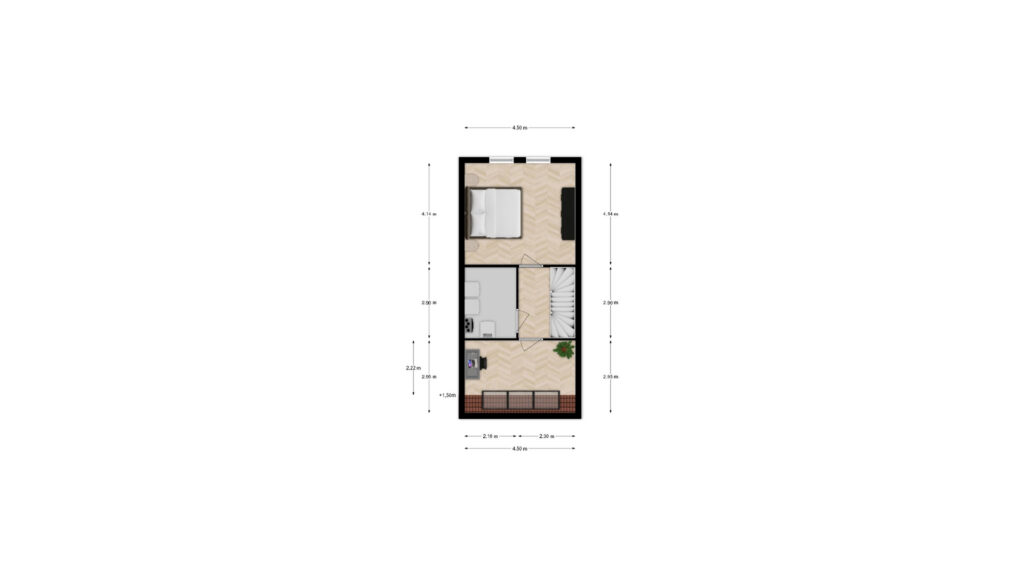 Plattegrond, Achter St. Vitus 15B