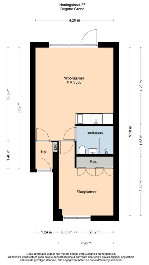 Plattegrond 3, Honingstraat 27