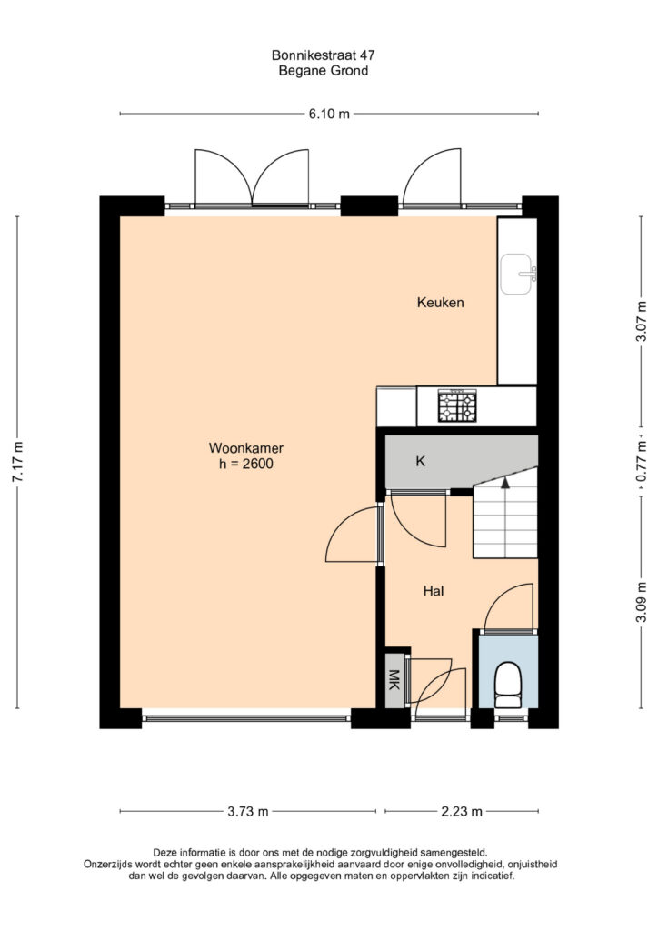 Plattegrond 3, Bonnikestraat 47