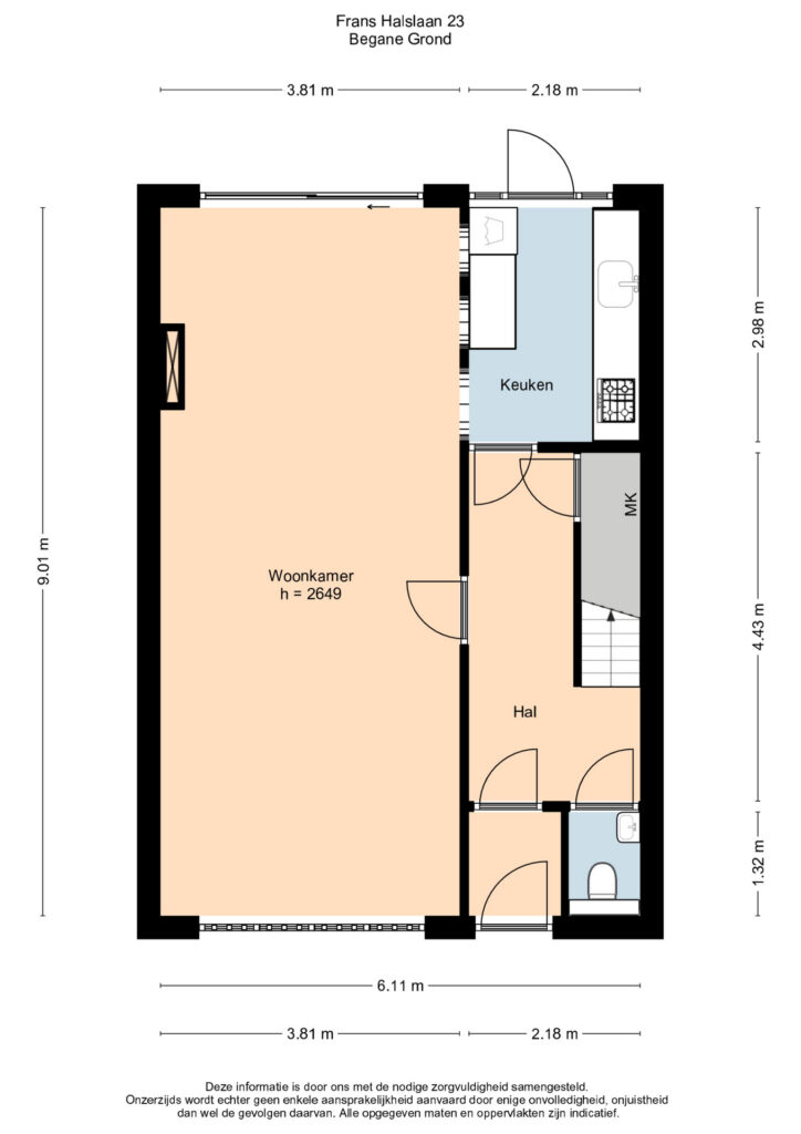 Plattegrond 3, Frans Halslaan 23