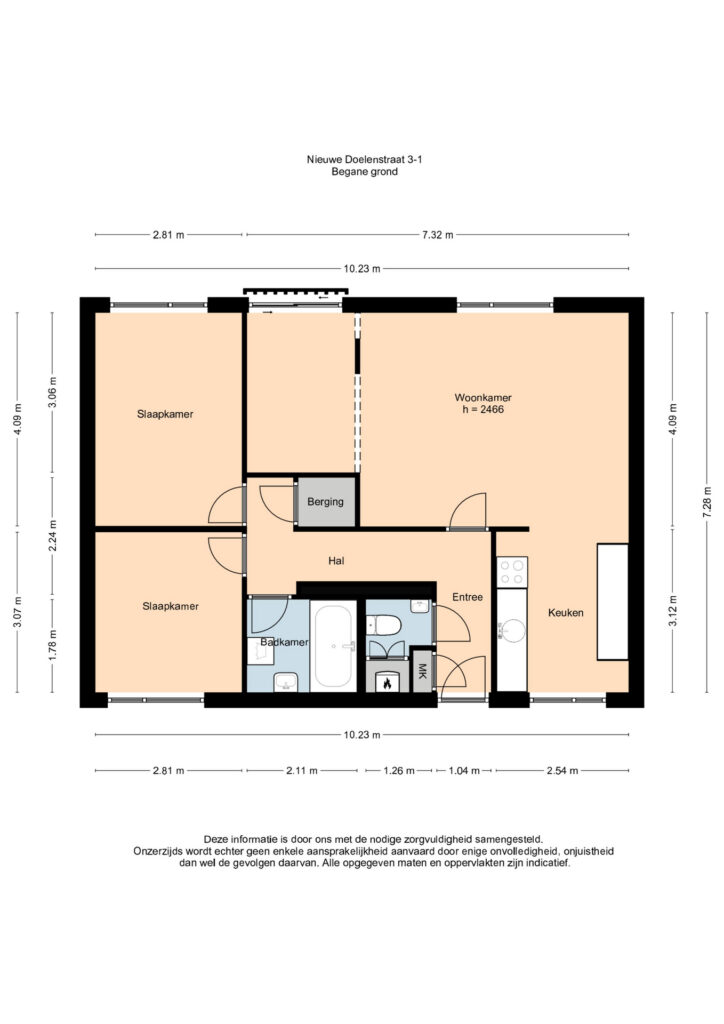 Plattegrond 2, Nieuwe Doelenstraat 3-1