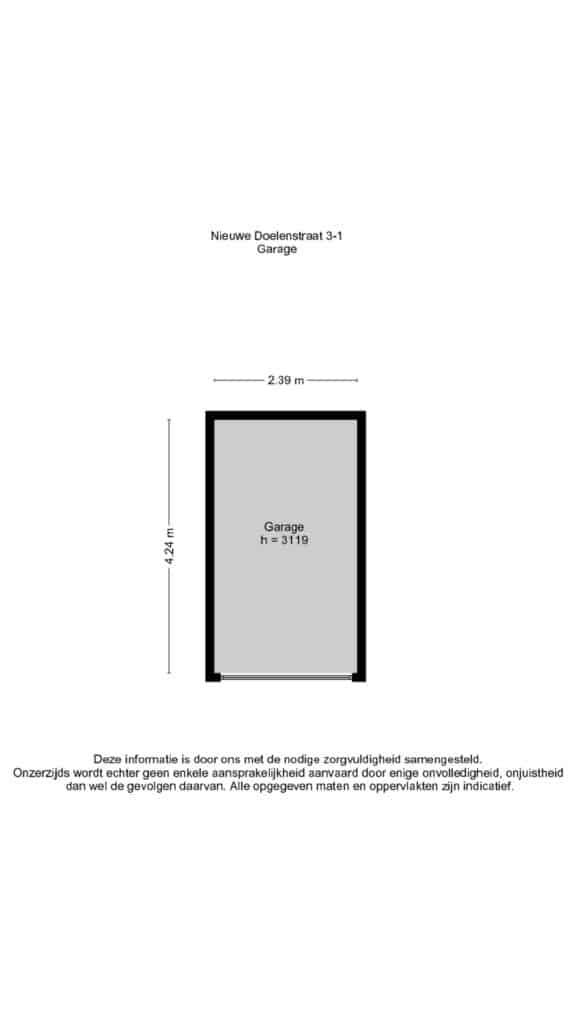 Plattegrond 3, Nieuwe Doelenstraat 3-1