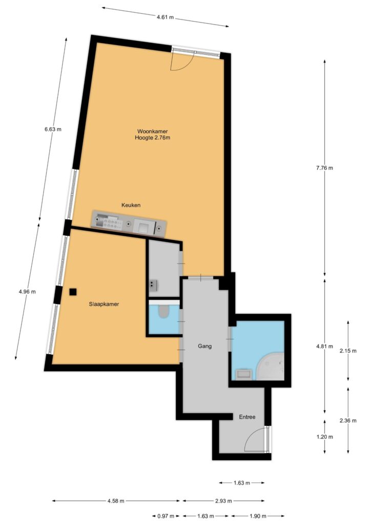 Plattegrond, Naarderstraat 33B