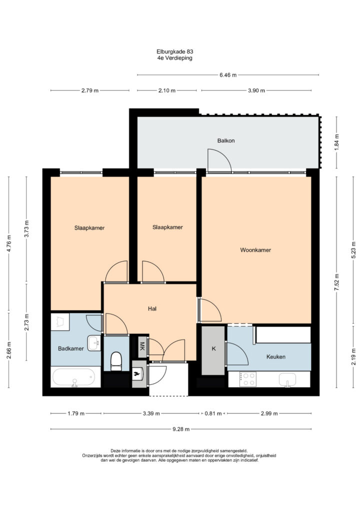 Plattegrond 3, Elburgkade 83