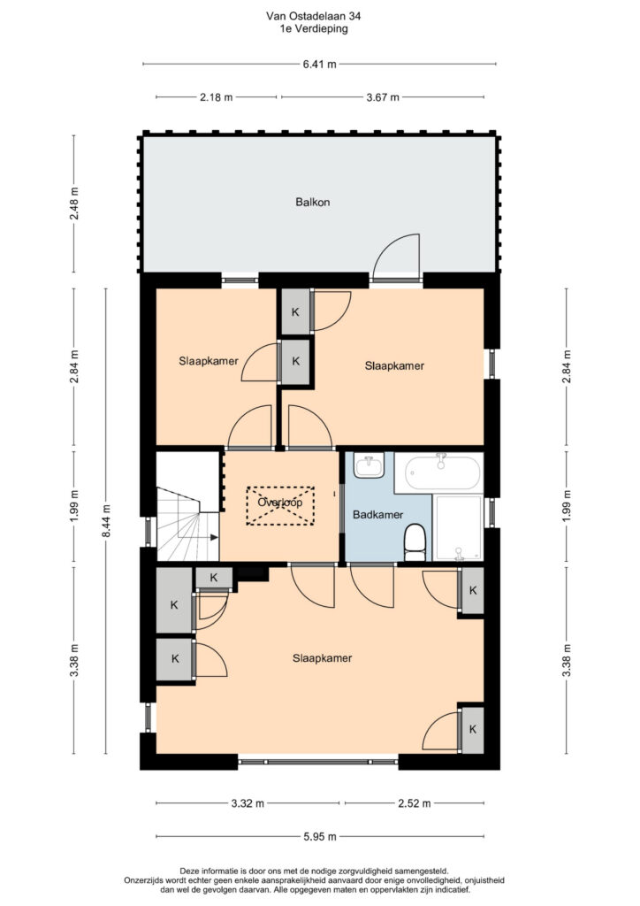Plattegrond 6, van Ostadelaan 34