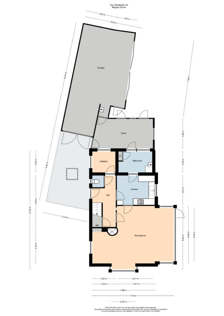 Plattegrond 3, van Ostadelaan 34