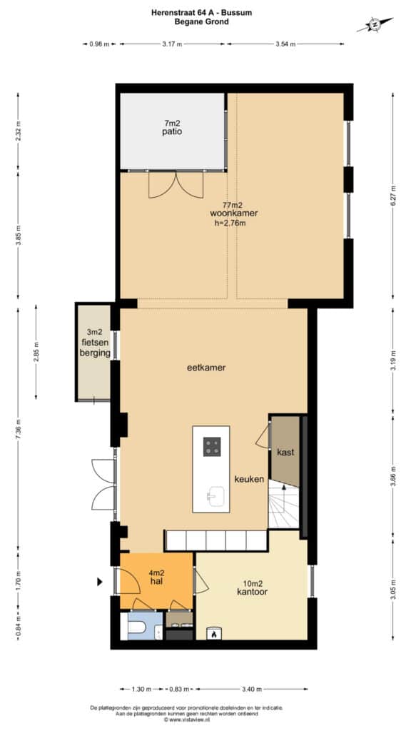 Plattegrond 3, Herenstraat 64A