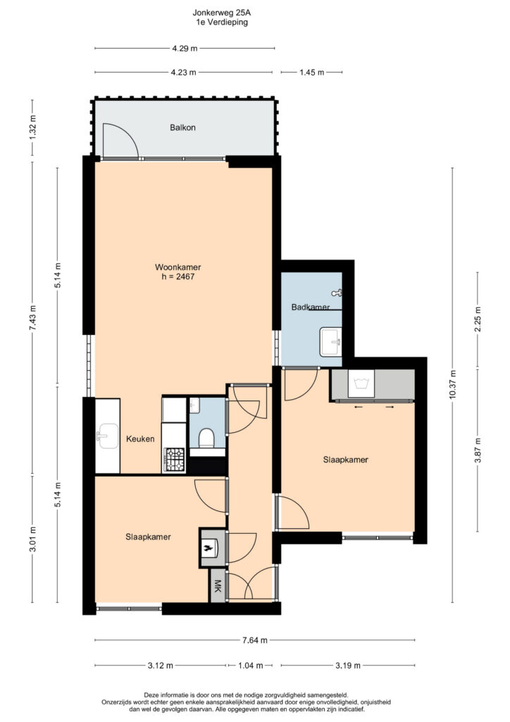 Plattegrond 3, Jonkerweg 25A