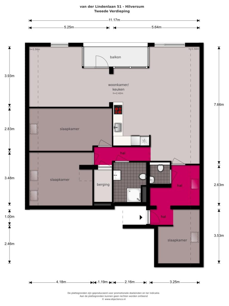 Plattegrond 4, Van der Lindenlaan 51