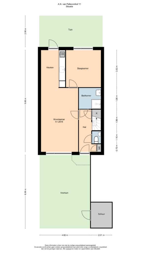 Plattegrond 6, A.N.van Pellecomhof 11