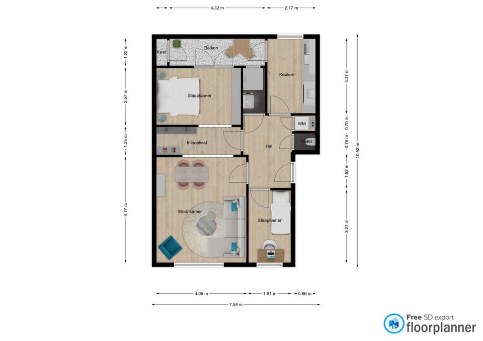 Plattegrond, Bosdrift 223
