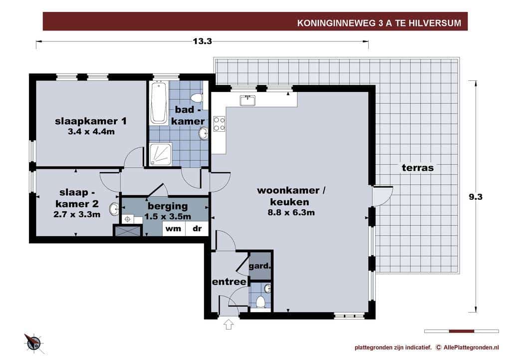 Plattegrond, Koninginneweg 3A
