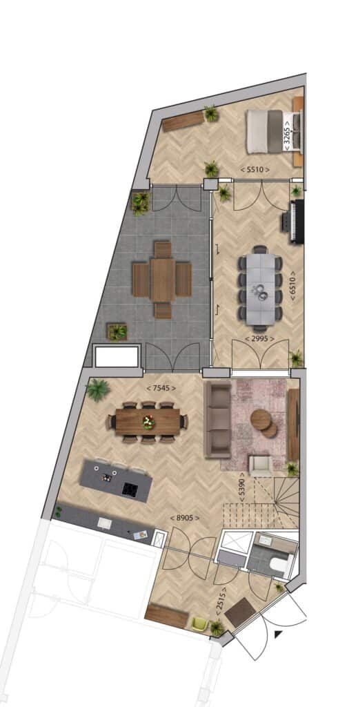 Plattegrond, Emmastraat 36F