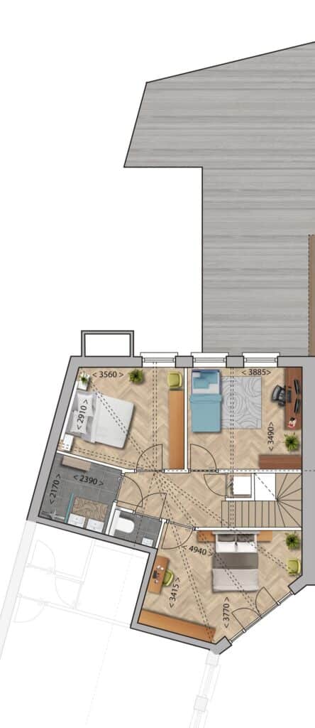 Plattegrond 2, Emmastraat 36F