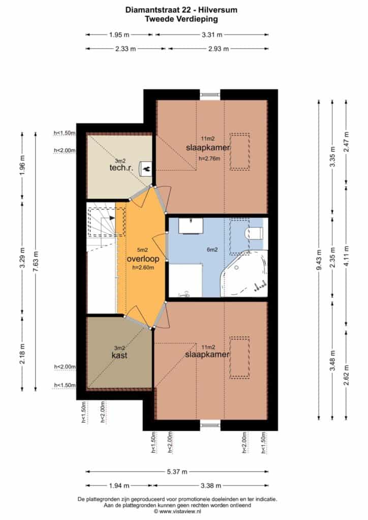 Plattegrond 11, Diamantstraat 22