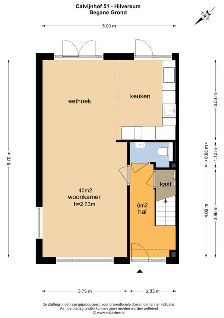 Plattegrond, Calvijnhof 51