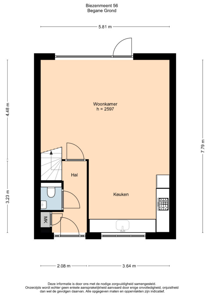 Plattegrond 3, Biezenmeent 56
