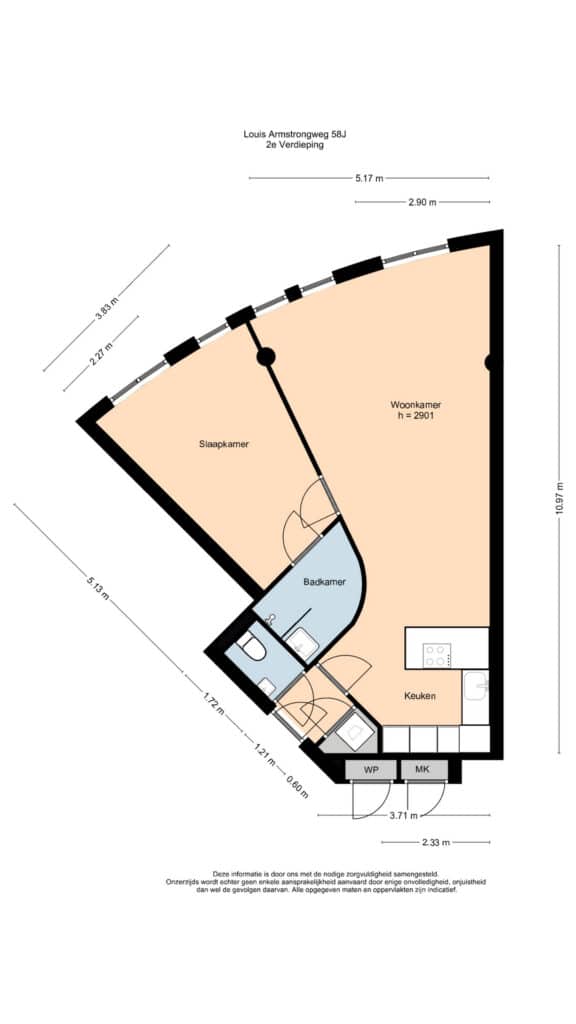 Plattegrond 3, Louis Armstrongweg 58J