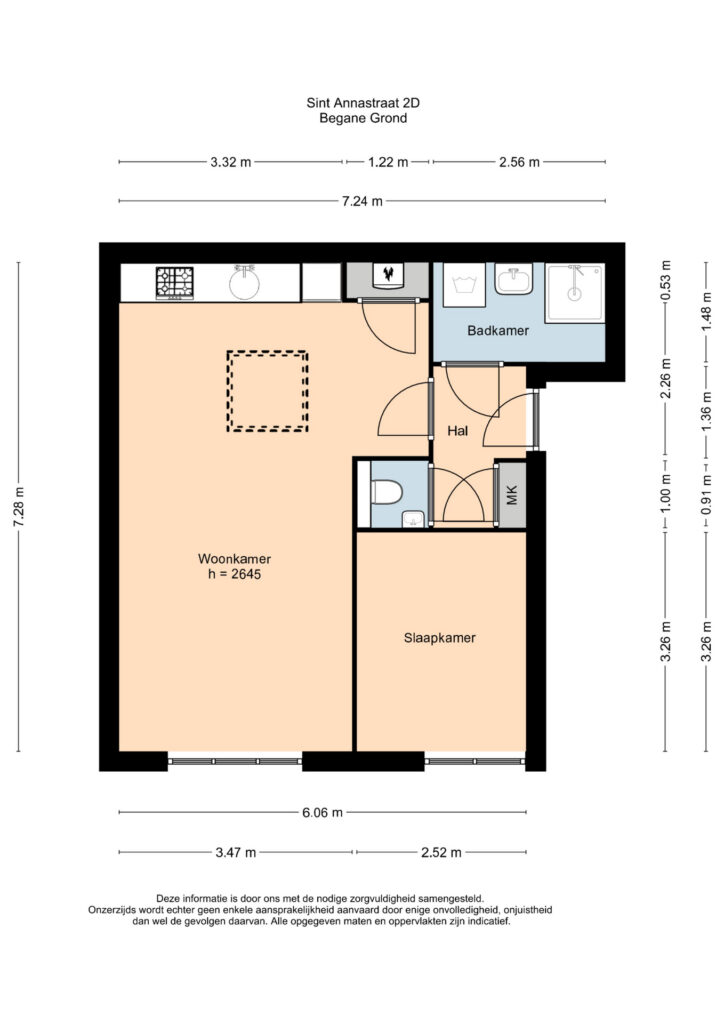 Plattegrond 2, St. Annastraat 2D