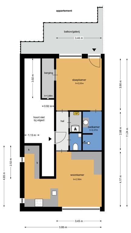 Plattegrond 2, Spoorstraat 69A 1