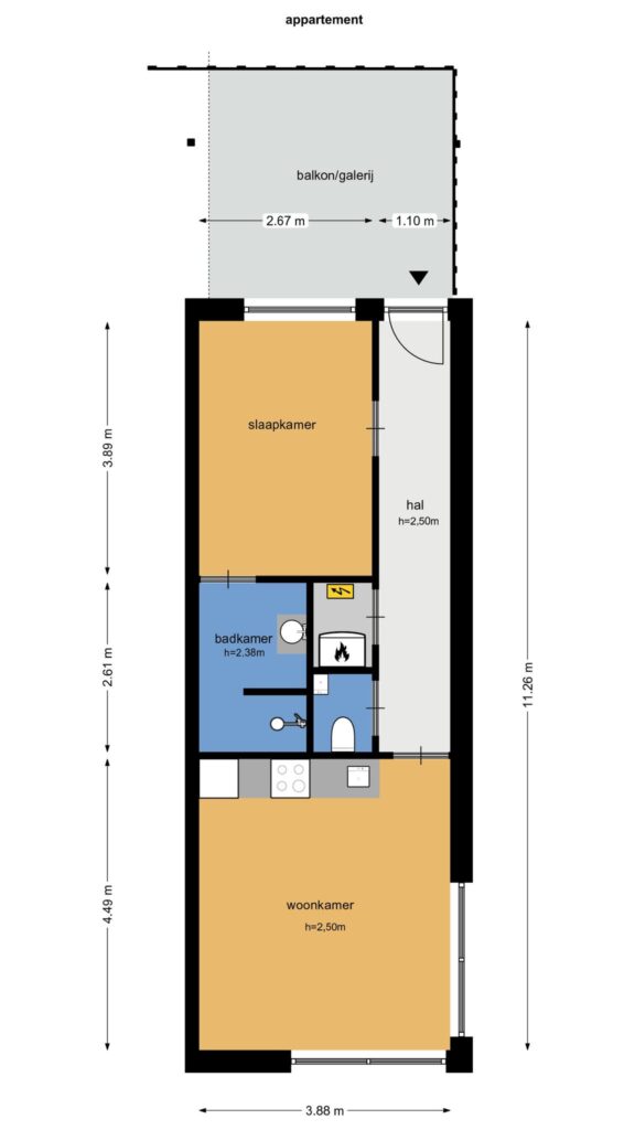Plattegrond 2, Spoorstraat 69A 3