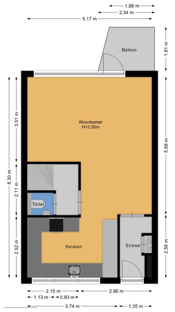 Plattegrond 2, Zuidwal 61