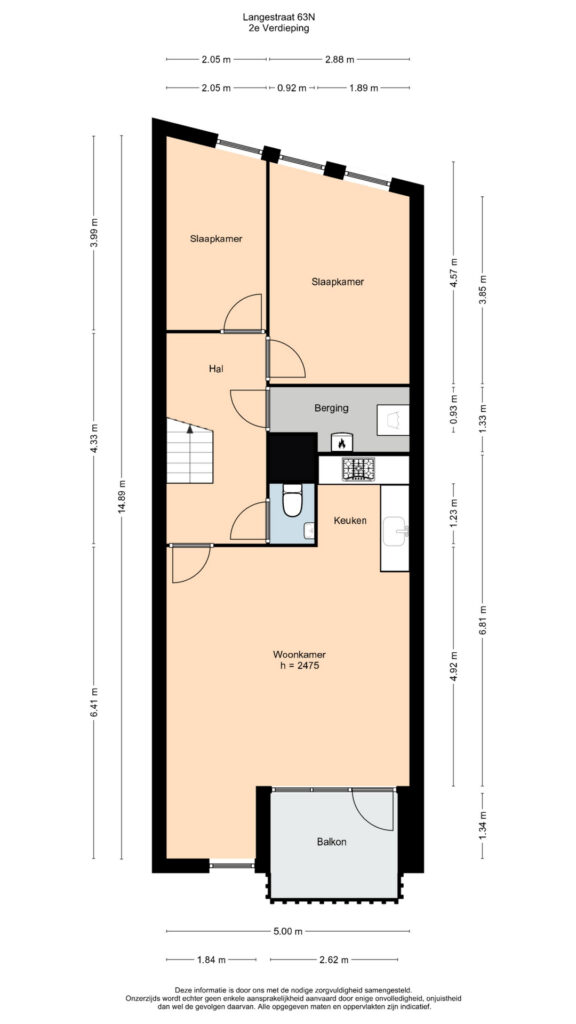 Plattegrond 2, Langestraat 63N