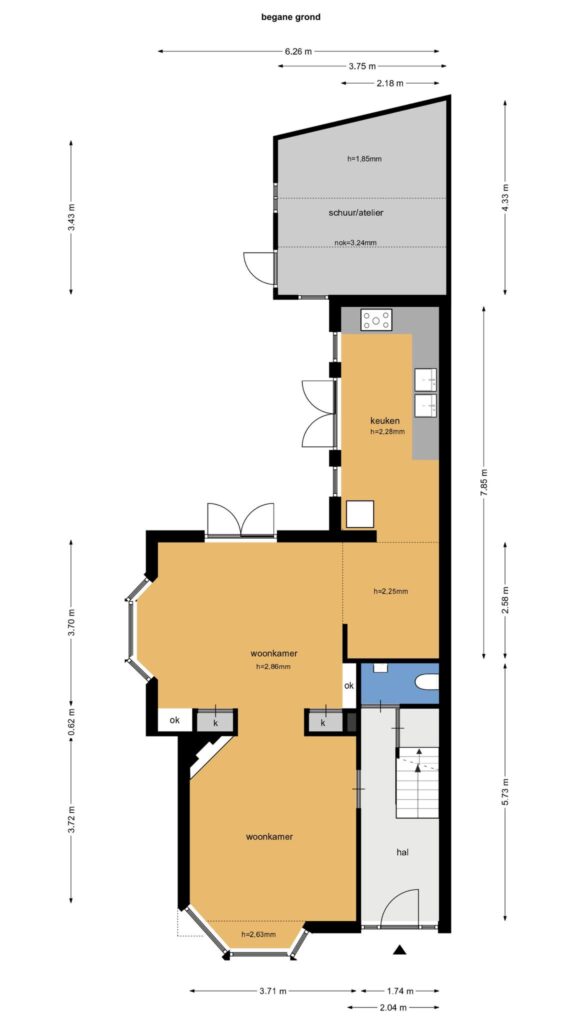 Plattegrond 3, Jacob Catsstraat 57