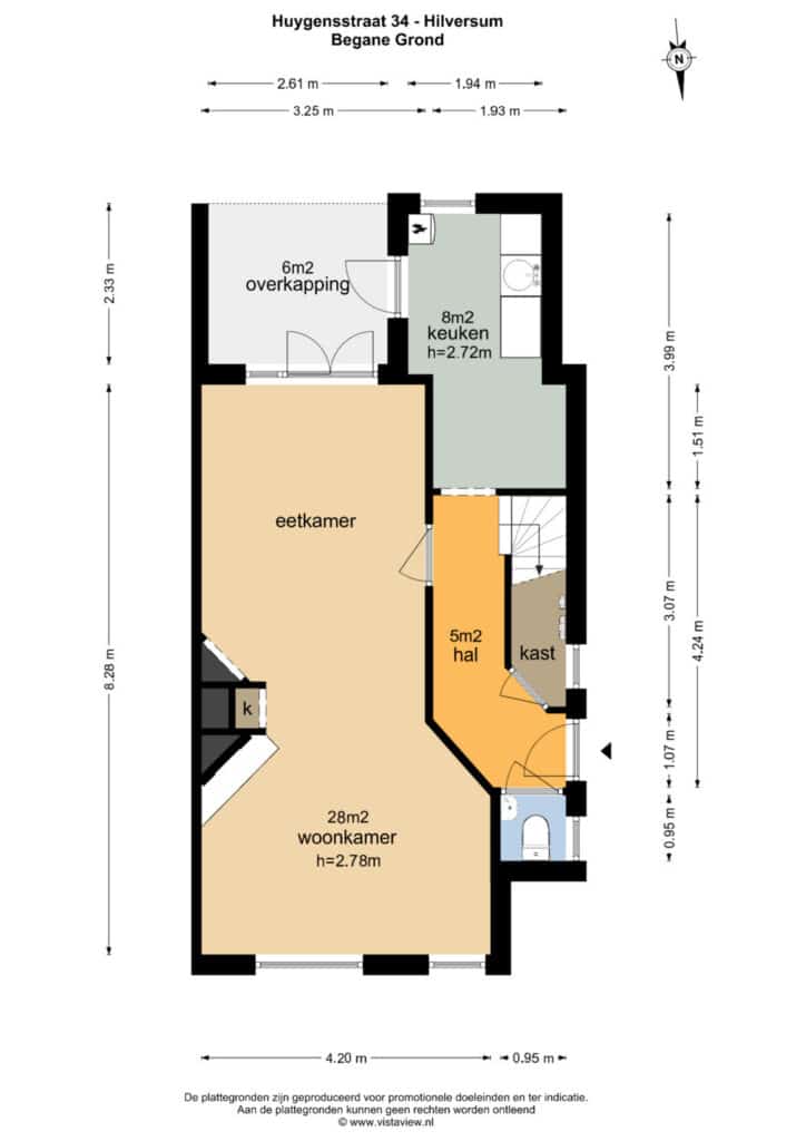 Plattegrond, Huygensstraat 34