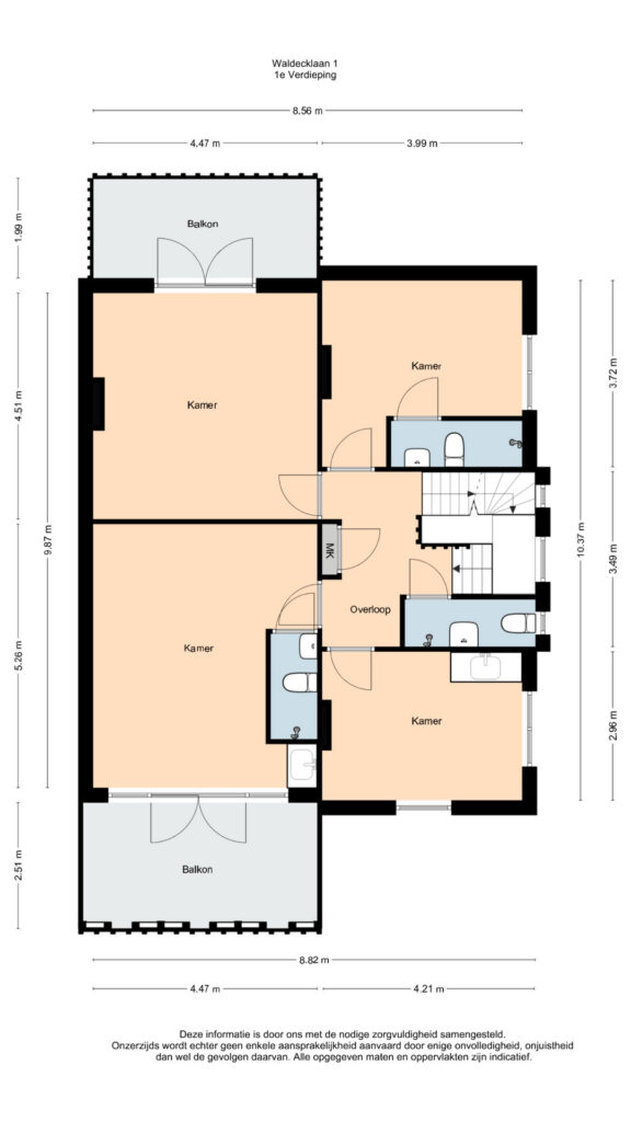 Plattegrond 3, Waldecklaan 1