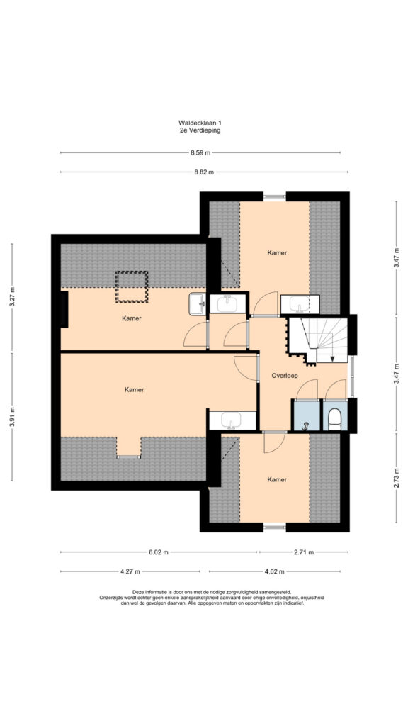 Plattegrond 5, Waldecklaan 1