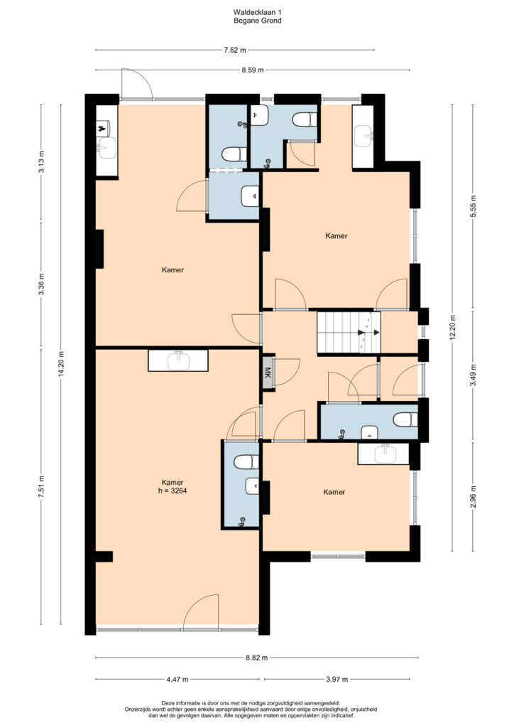 Plattegrond 4, Waldecklaan 1