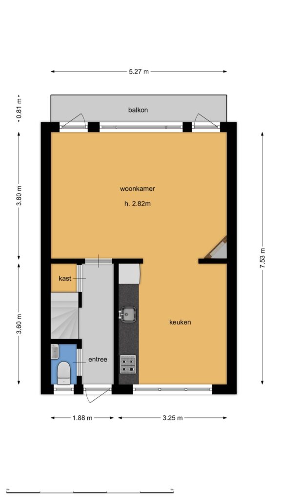 Plattegrond, Veerstraat 44A