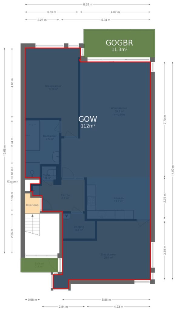 Plattegrond, Hoge Naarderweg 53