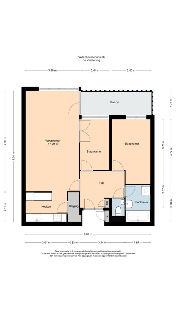 Plattegrond 3, Vollenhoveschans 56