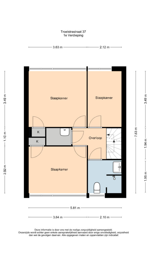 Plattegrond 8, Troelstrastraat 37