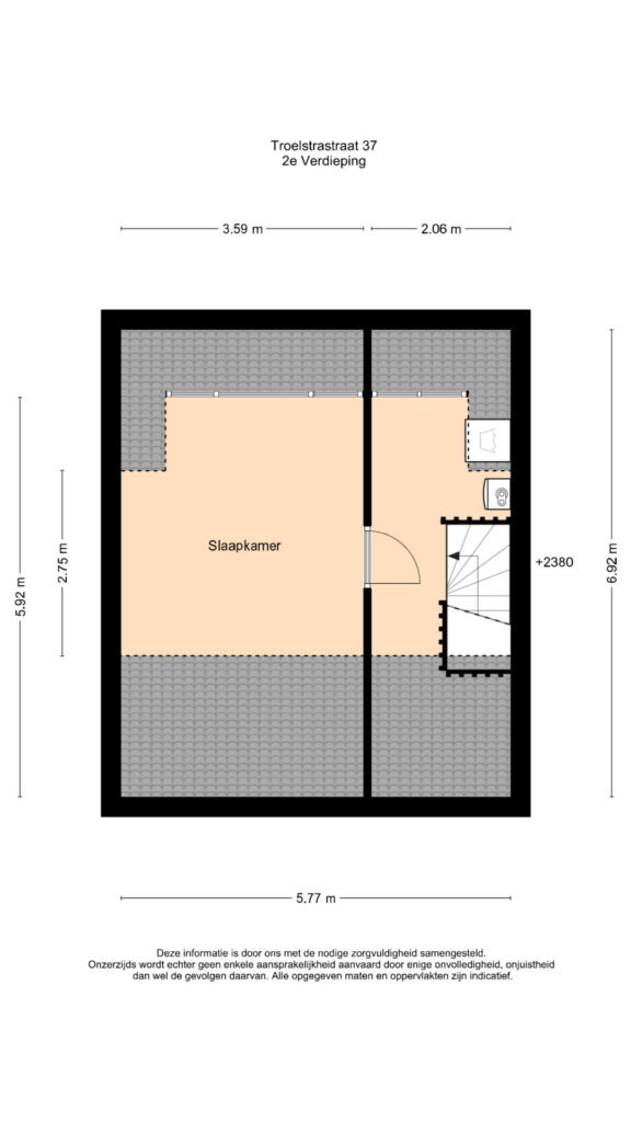 Plattegrond 5, Troelstrastraat 37