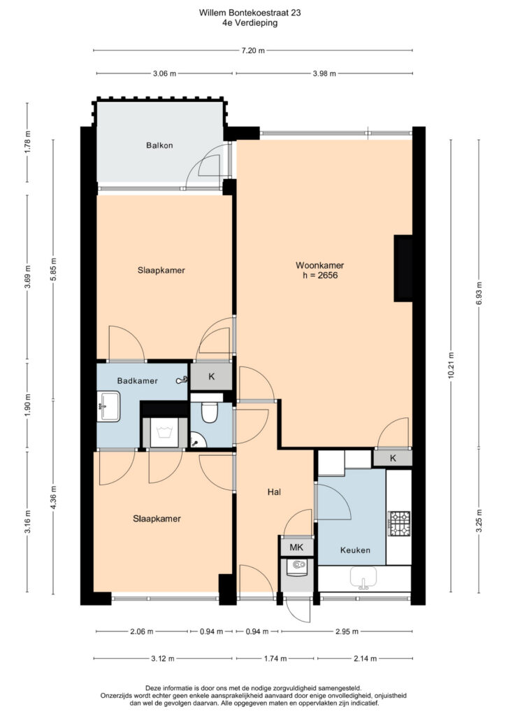 Plattegrond 2, Willem Bontekoestraat 23