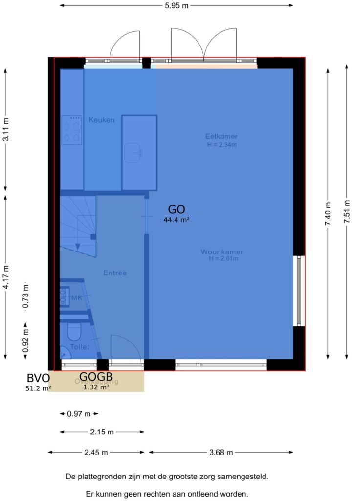 Plattegrond, Luitgardeweg 2