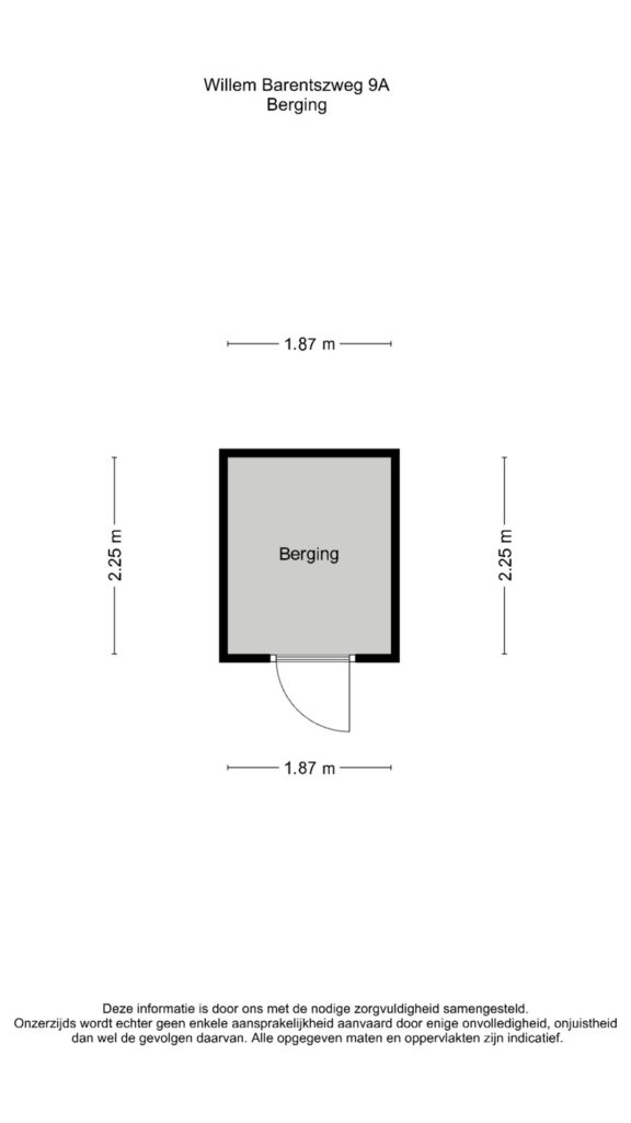 Plattegrond 3, Willem Barentszweg 9A