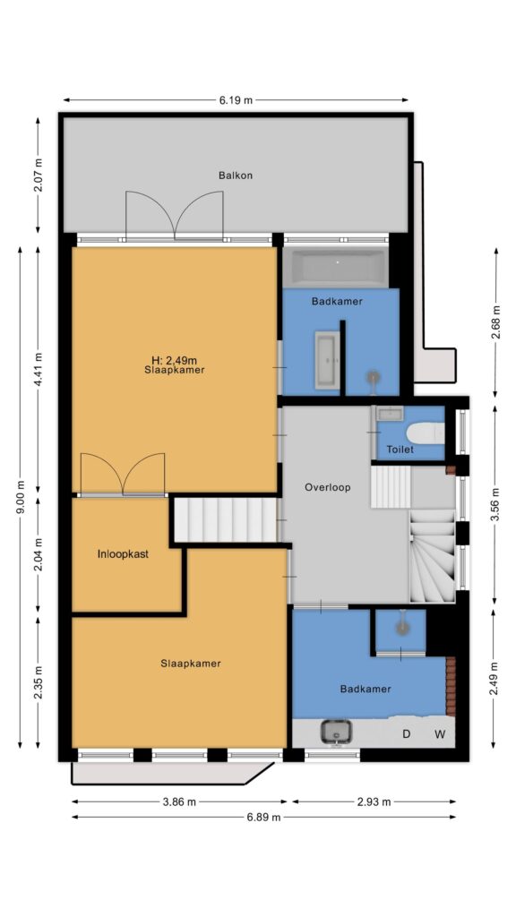 Plattegrond 2, Burgemeester Van Hellenberg Hubarlaan 15