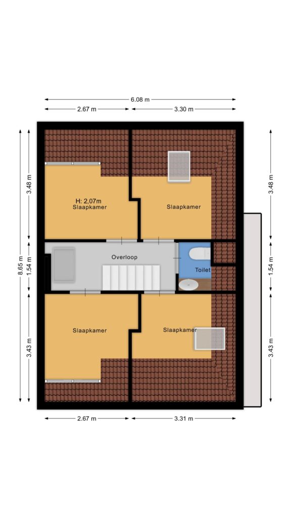 Plattegrond 3, Burgemeester Van Hellenberg Hubarlaan 15